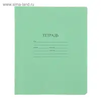 Тетрадь 24 листов клетка «Зелёная обложка», белизна 95% (по 20 штук в запайке)