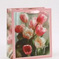 Пакет подарочный &laquo;Для тебя. Цветы&raquo;, 23&times;27&times;11.5 см