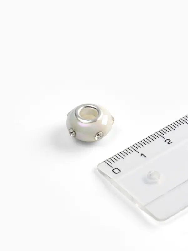 Бусины «Диоды», для творчества, белые в серебре Бусины «Диоды», для творчества, белые в серебре