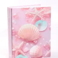 Фотоальбом на 200 фото &laquo;Морские ракушки&raquo;, 10&times;15 см, в коробке, 20.5&times;5.7&times;26 см, розовый