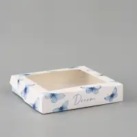 Коробка подарочная с окном &laquo;Мечты&raquo;, 20&times;20&times;4 см, самосборная