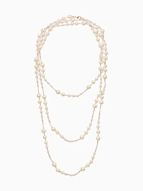 Бусы жемчужные d=3,4,5,6,8,10, цвет белый в золоте