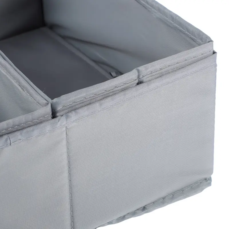 VETTA Короба без крышки, набор 3 шт., 28х28х12см, 28х14х12см, 14х14х12см, полиэстер, серый