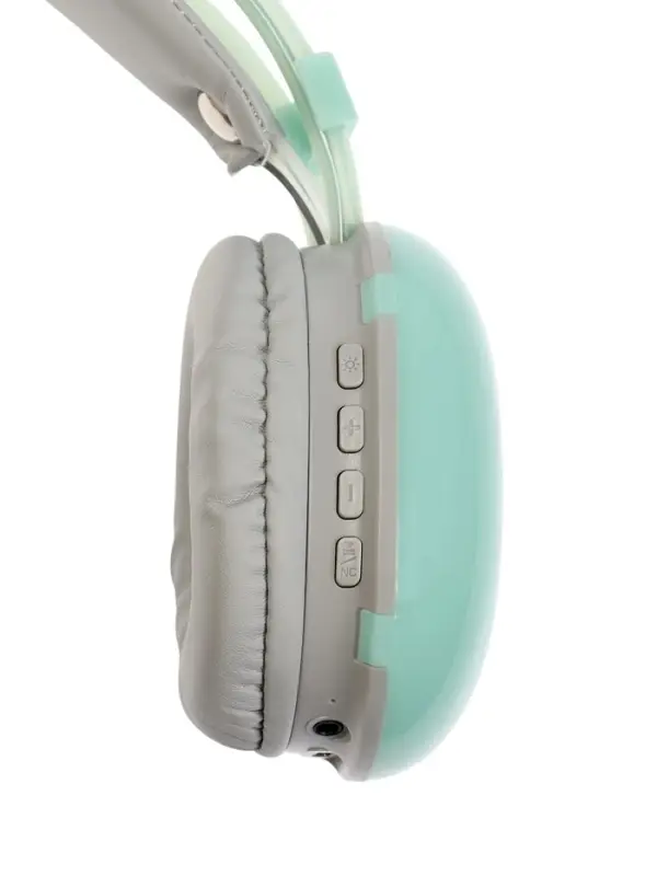 Наушники беспроводные, полноразмерные, Mybit W-33, RGB подсветка, Bluetooth 5.3, 800 мАч, Type-C, RGB подсветка, зелёные