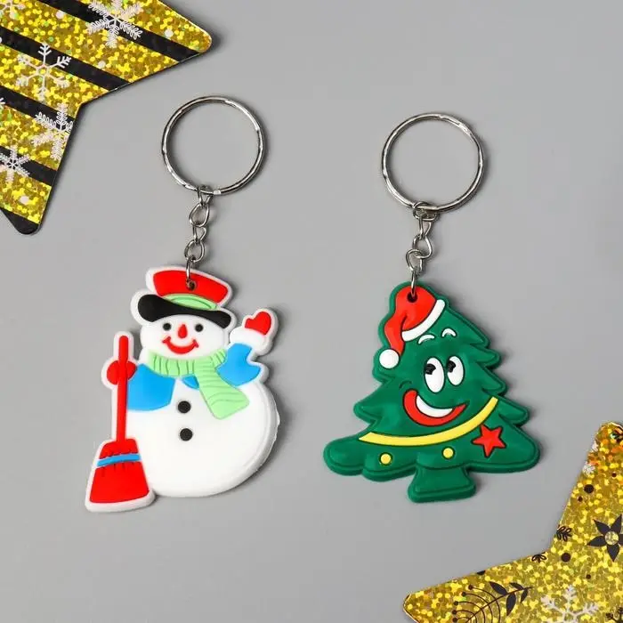 Брелок резина Брелок резина "Новый год" МИКС 5х4,5 см