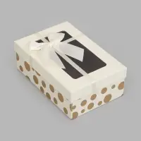 Набор подарочных коробок 3 в 1, прямоугольные с окном 23&times;16&times;9.5 21&times;14&times;8.0 19&times;12&times;6.5 см