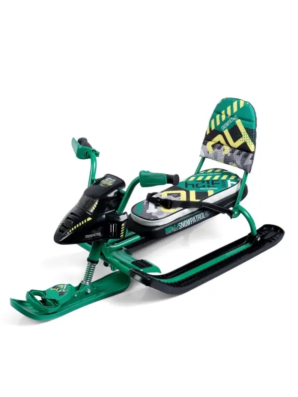 Снегокат Snowpatrol, со спинкой, зелёный, СНД2/SP3 Nika Kids
