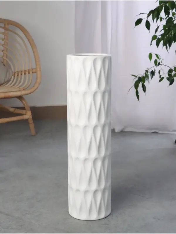 Ваза напольная &laquo;Бруно&raquo;, 58&times;15 см, керамика, белая