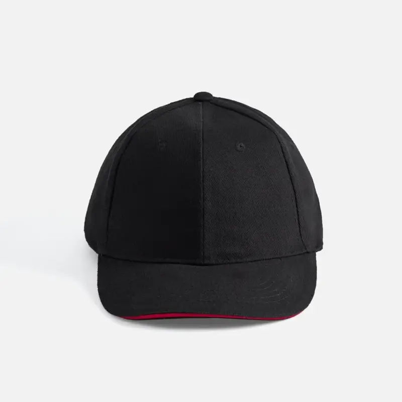 Бейсболка Buffalo, черная с красным