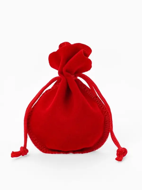 Набор мешочков бархатных 100 шт., 7&times;9 см, красный