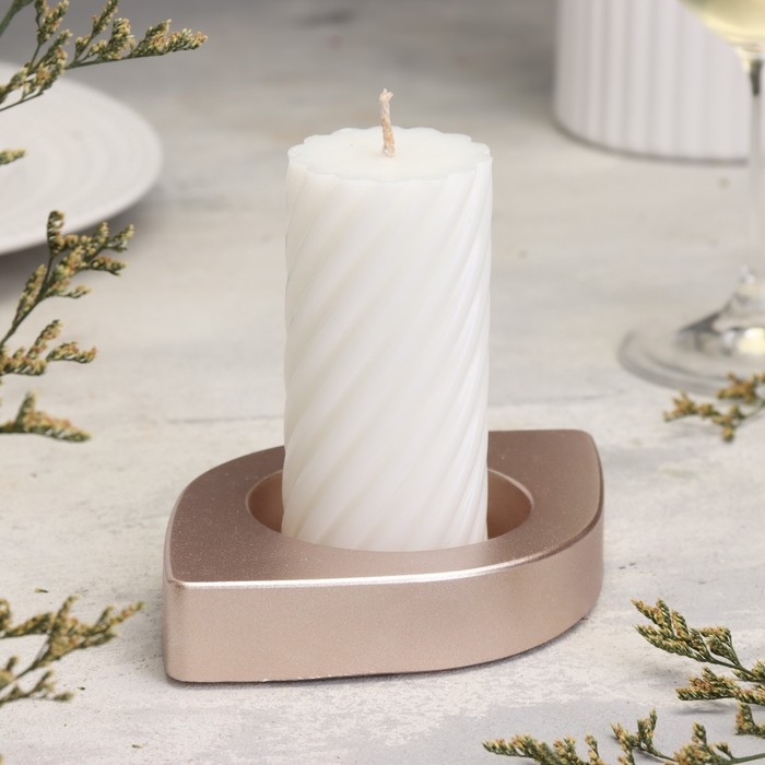 Подсвечник Подсвечник "Глаз. Мрамор" из гипса, 14,5х9,5х2см,шампань