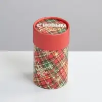 Коробка подарочная &laquo;Клетка&raquo;, 8 х 14,5 см, Новый год