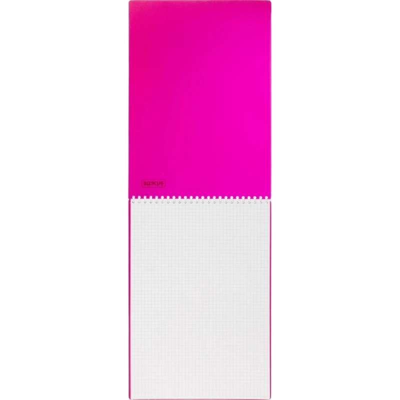 Блокнот А4 80л Attache гребень клетка пластик бордов с тиснением