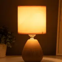 Лампа настольная E27 40Вт "Бутон" матовый кремовый 12,5х12,5х26,5 см