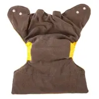 Многоразовый подгузник, угольно-бамбуковая ткань, 3-15 кг, цвет желтый, Крошка Я