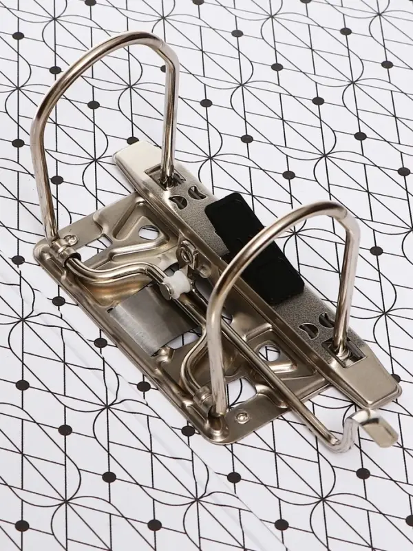 Папка-регистратор А4, 50 мм, ПВХ, тиснение &laquo;лен&raquo;, металлическая окантовка, карман на корешок, собранная, черная