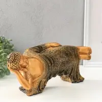 Копилка для денег &laquo;Спящий Будда&raquo;, гипс под бронзу с золотом, 17&times;36&times;15 см