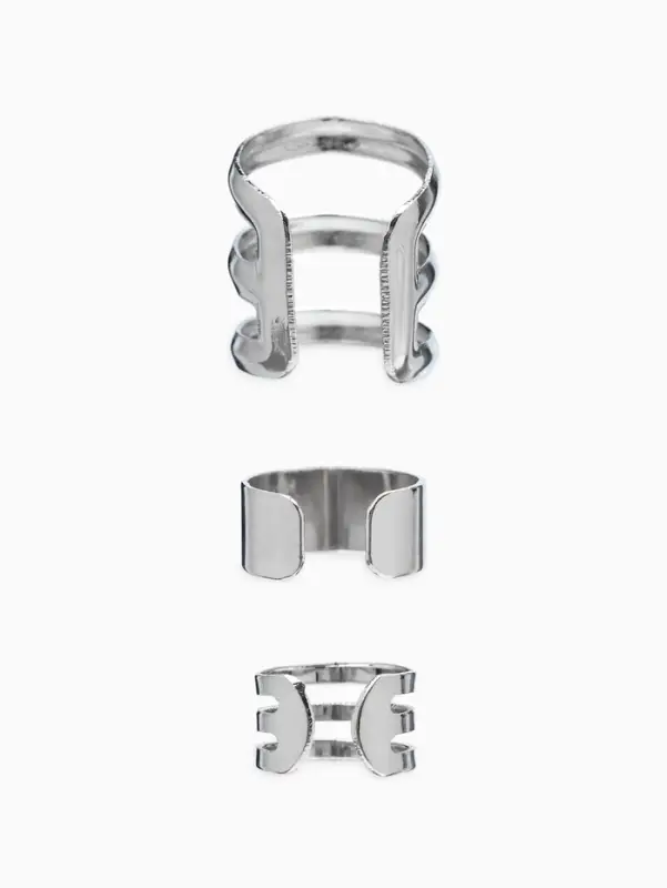 Серьги каффы &laquo;Классика&raquo;, набор 3 шт. цвет серебро