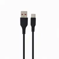 Кабель D-01T, Type-C - USB, 1 м, 2.4 A, зарядка + передача данных, чёрный