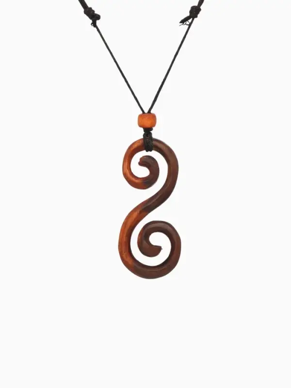 Кулон &laquo;Двойная спираль&raquo;, дерево соно