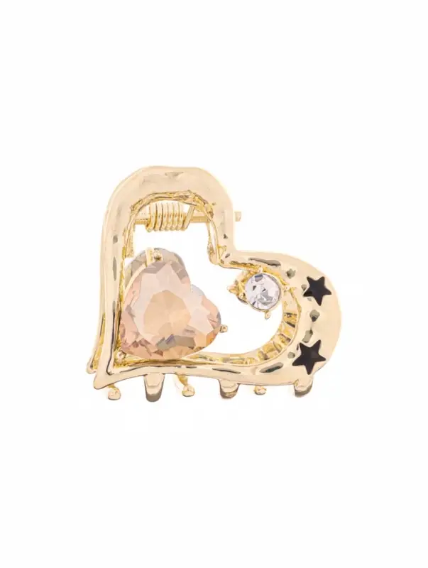 Крабик для волос &laquo;Эйвери стиль&raquo;, сердце, 3 см, золотистый