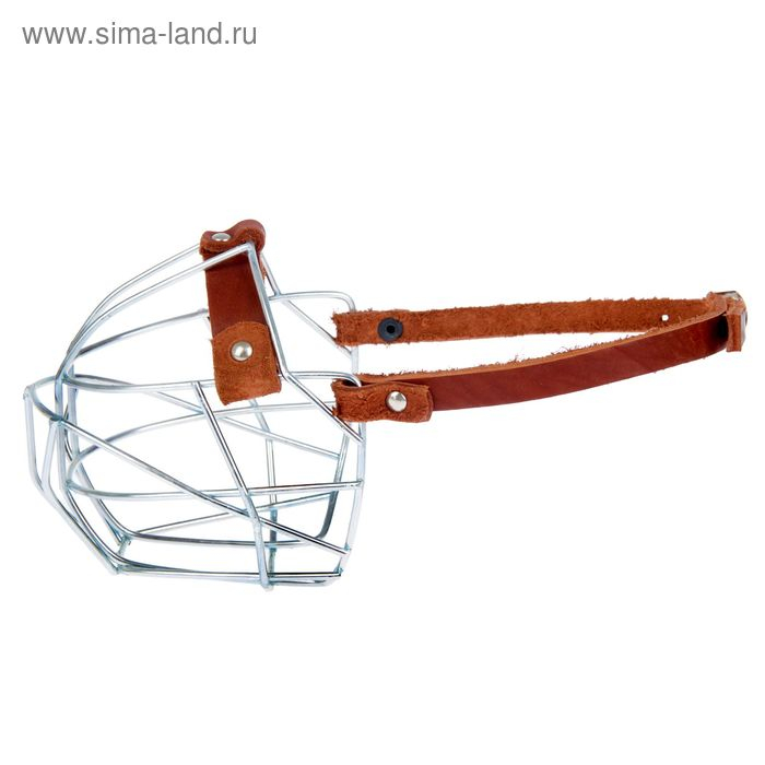 Намордник металлический Зооник №Б (боксер), ДС 9,5 см, ОМ 39 см, микс Намордник металлический Зооник №Б (боксер), ДС 9,5 см, ОМ 39 см, микс