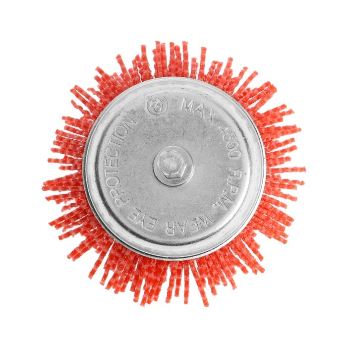 Щетка нейлоновая для дрели ТУНДРА, со шпилькой,  Щетка нейлоновая для дрели ТУНДРА, со шпилькой, "чашка", 75 мм