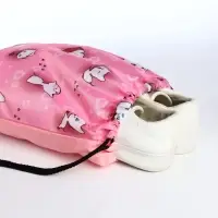 Мешок для обуви на шнурке, 32&times;0.5&times;40 см, с принтом, розовый