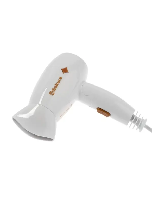 Фен Sakura SA-4049W, 1200 Вт, 2 скорости, 2 температурных режима, белый