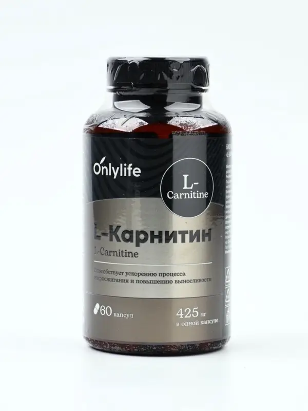 L - карнитин жиросжигатель спортивный, для похудения, 60 капсул