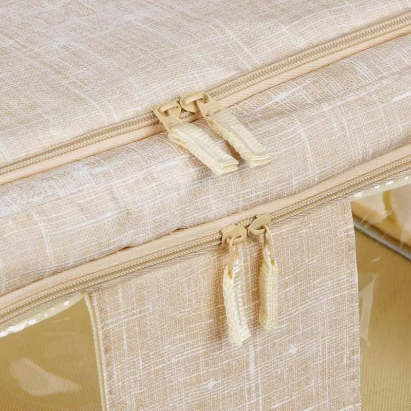 Короб жесткий тм VETTA ЛЁН, складной метал.каркас,полиэстер, 50х40х22см, бежевый