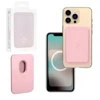 Чехол Leather Wallet Sand Pink iPh 12 - 15 Pro Max (Анимация NFC Clear) с лого