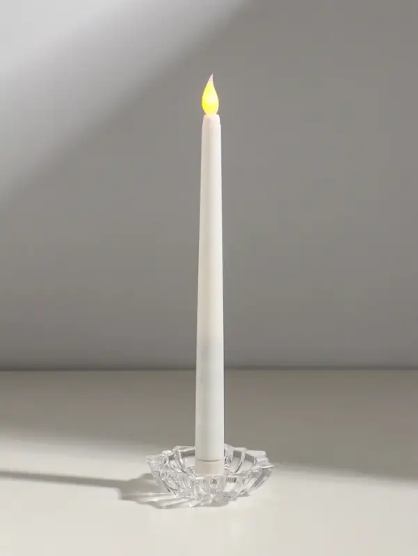 Подсвечник стекло на 1 свечу "Цветок-звезда" прозрачный d=2 см 8,8х8,8х2 см