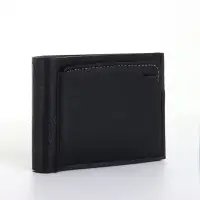 Портмоне мужское, с картхолдером, без застёжки, чёрное