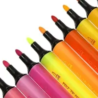 Фломастеры-кисточки 24 BRIGHT, COLORS, двусторонние, в пластиковом пенале