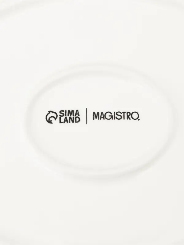 Блюдо для подачи Magistro &laquo;Герань Бланш&raquo;, d=22.4 см, фарфор, белое