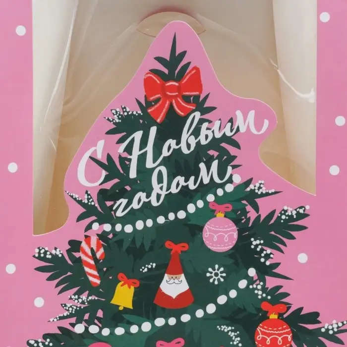 Коробка подарочная новогодняя складная &laquo;Розовые сладости&raquo;, 15 х 7 х 22 см, Новый год