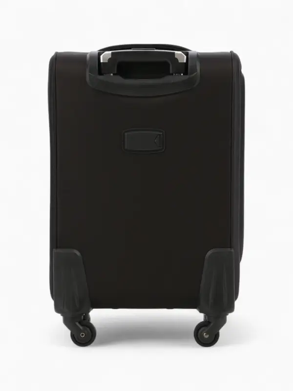 Чемодан 20 Чемодан 20", Текст, 37*23*54, отд на молнии, 2 нар/карм, увелич, код замок, 4 колеса, черный 10875