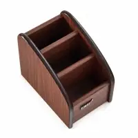 Органайзер 3 секции, серия Орех с кантом темным, 10&times;15.5 см