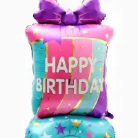 Воздушные шары фольгированны "Happy birthday", набор 5 штук