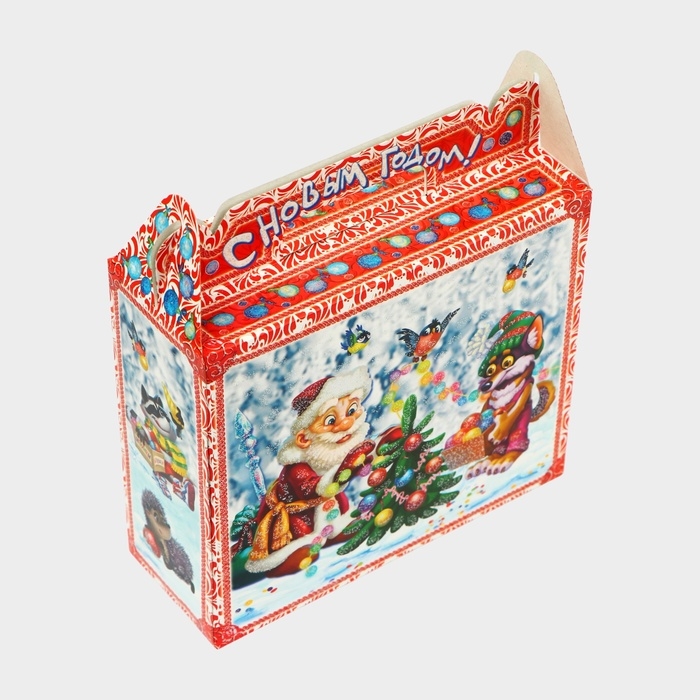 Новый год. Подарочная коробка новогодняя Чемоданчик малый Новый год. Подарочная коробка новогодняя Чемоданчик малый "Приключения начинаются" 17,3 х 6,5 х 15 см.