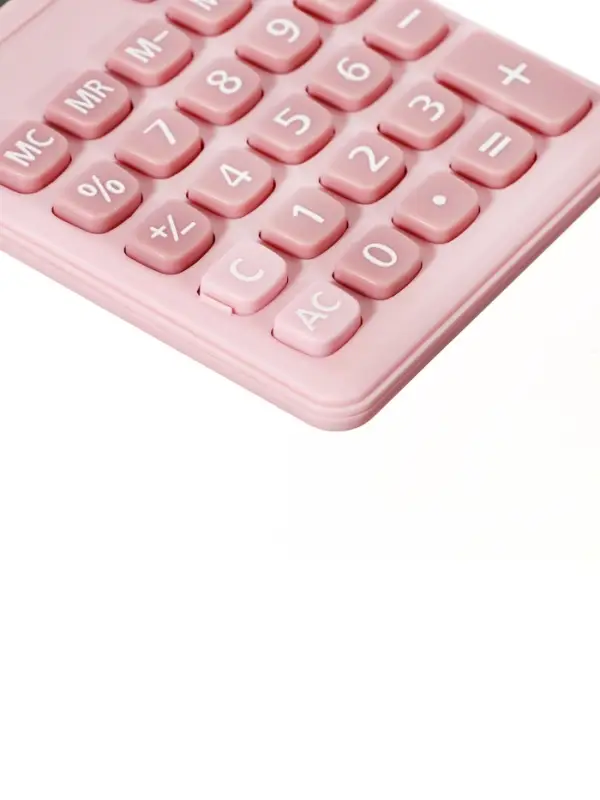 Калькулятор карманный, 08-разрядный, корпус розовый