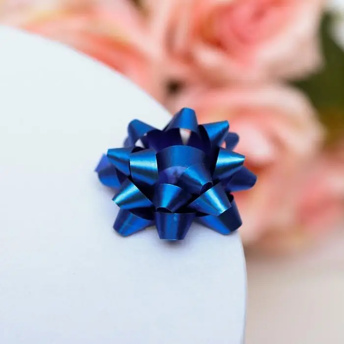 Бант - звезда №3.5, простой металик, МИКС