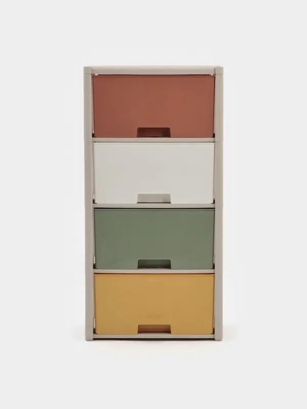 Комод 4-х секционный &laquo;Колорит&raquo;, пластик, 47.5&times;30&times;94 см, МИКС