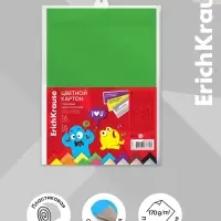 Картон цветной А4 ErichKrause Jolly Friends, 16 листов, 16 цветов, с металлизацией и флуоресценцией, пластиковая папка