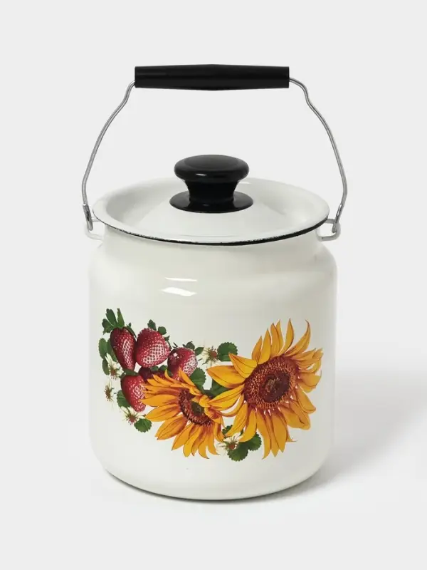 Бидон 3л (белая) декор микс