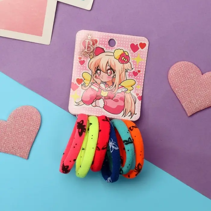 Резинка для волос  Резинка для волос "Комиксы" (набор 6 шт) мечты, 4 см