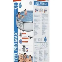 Бассейн каркасный Steel Pro Max, 305&times;76 см, с фильтр-насосом, круглый, 56408 Bestway