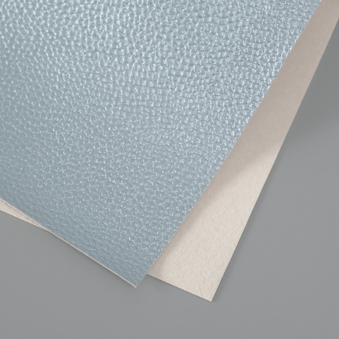 Лист для творчества иск.кожа Лист для творчества иск.кожа "Личи. Перламутр"холодный голубой лист 33х20 см толщина 0,9 мм