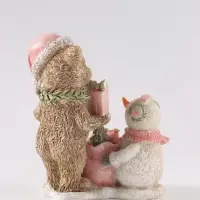 Фигурка &laquo;Мишка и снеговик&raquo;, 10 см, полистоун